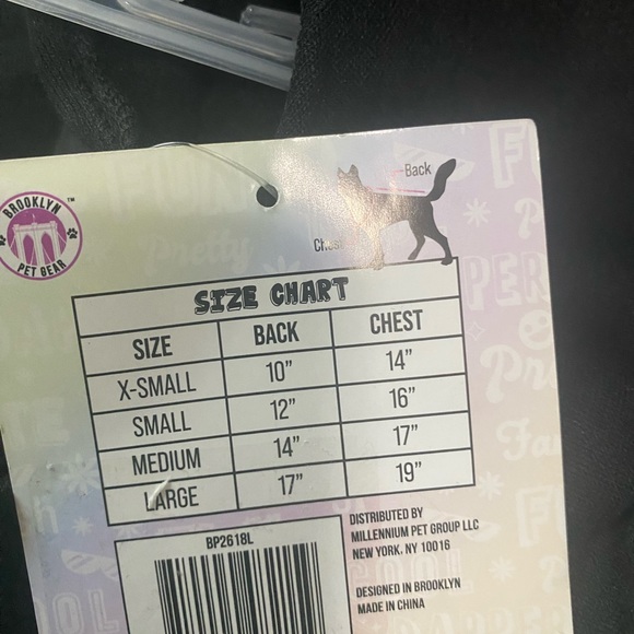 Dog Hoodie Cute but Crazy Black Printed Pet Puppy Small funny gift NWT - Picture 4 of 4